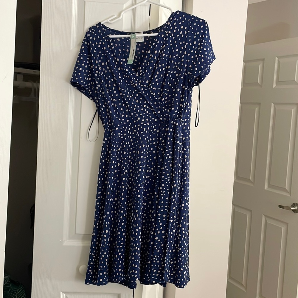 Kaileigh Arnett Faux Wrap Knit Dress